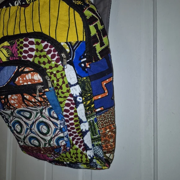 Ankara Delights African Print Backpack - Large - Picture 3 of 8